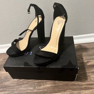 Black Strappy Heels